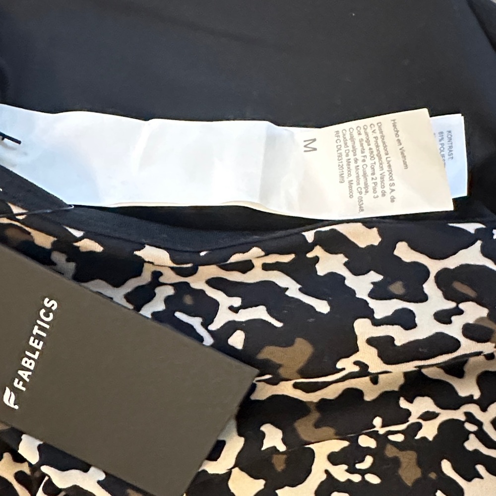 Fabletics Black and Cream Leopard Print Dress - Picture 7 of 11